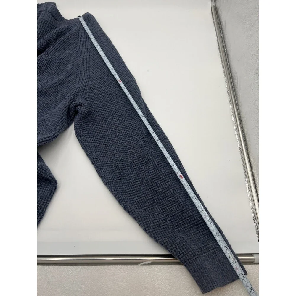 REI Co-op Men blue XL crewneck Sweater Wallace Lake Waffle Knit Thermal Pullover